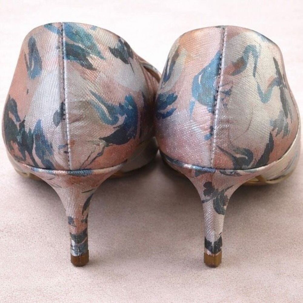 Louise et Cie Jordyna Heels Floral Satin Multicolor Women 7.5 Boho Romantic - Picture 4 of 6